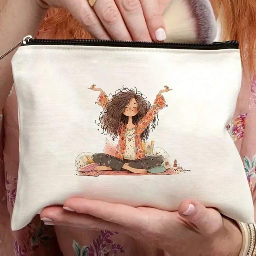 Yoga Canvas Makeup CreamTravel Bag